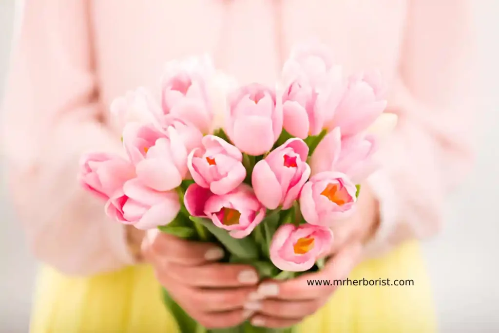 Bouquets with Pink Tulips