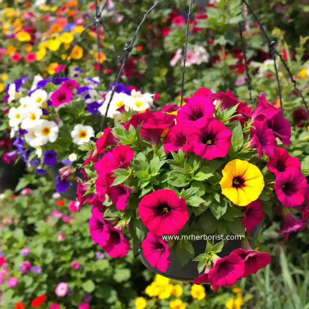 petunia hanging baskets